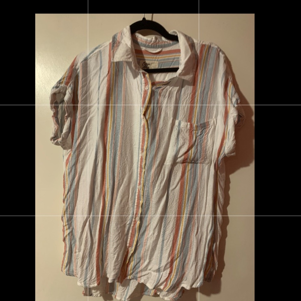 Cosmic Blue Love striped multicolored shirt